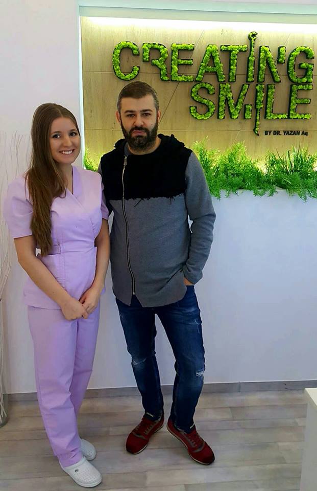 dentist creating smile